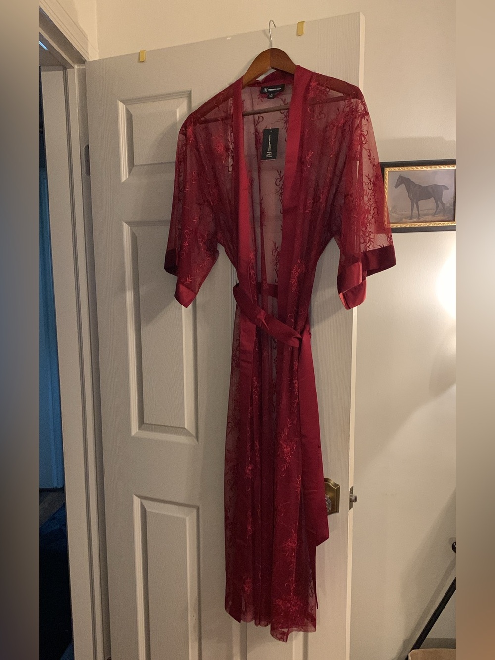 INC International Concepts Lace-Trim V-Neck Camisole - Wine new with tag